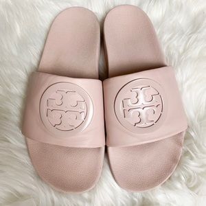 Tory Burch Lina Leather & Rubber Slides